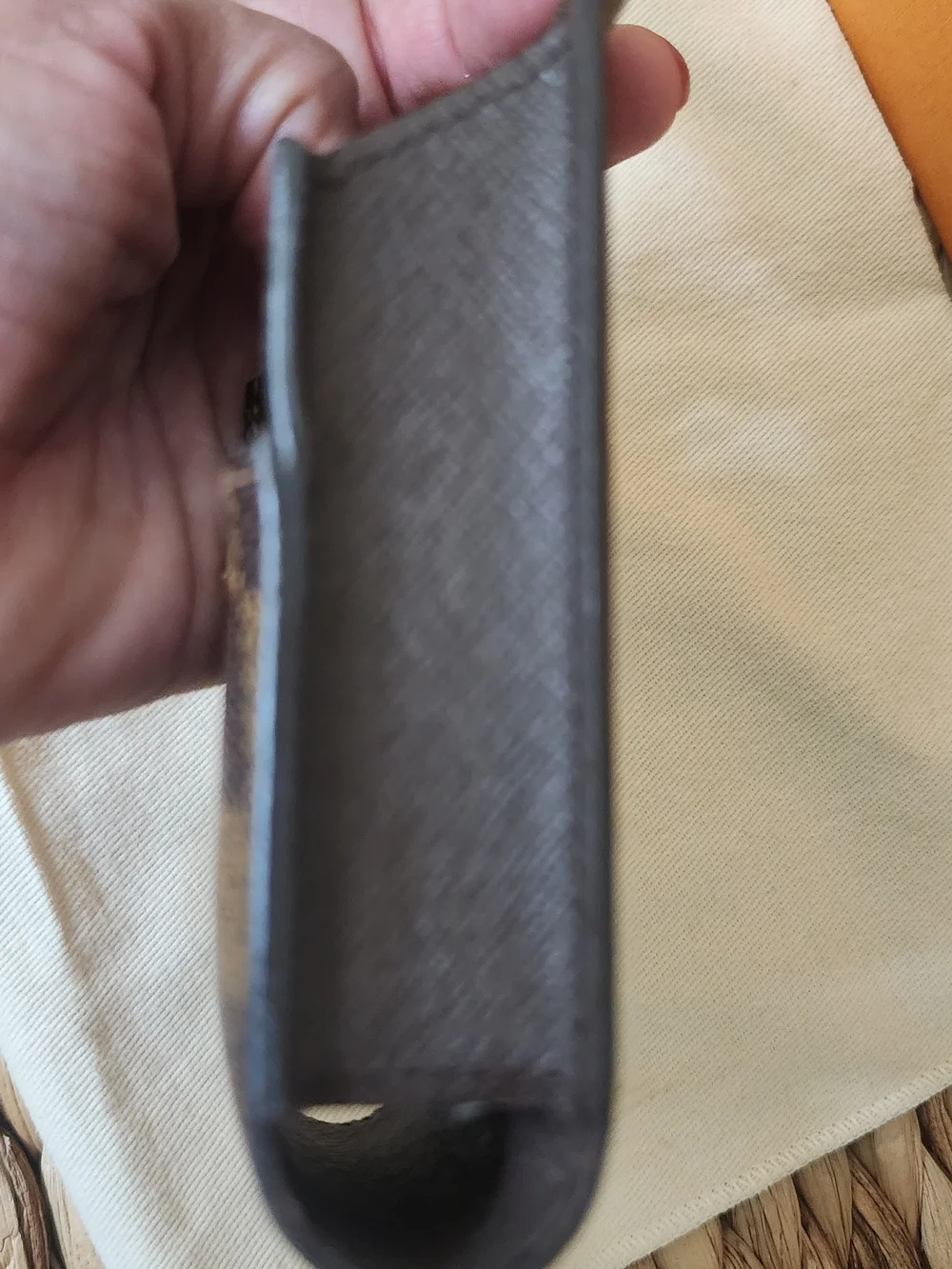 Louis Vuitton Brown Damier Ebene Checkered Cosmetic Case